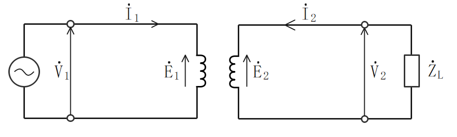 理想変圧器の等価回路
